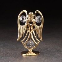 Сувенир "Ангел с сердцем", на подставке, с хрусталиками, 5х4х9 см: 
