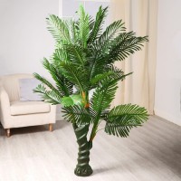 Дерево искусственное "Кокосовая пальма" 160 см d ствола-11 см d основания-17 см: 