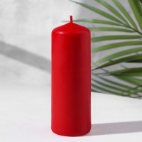 Свеча - цилиндр, 4х12 см, 15 ч. красная: 