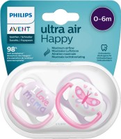 Силиконовая пустышка Ultra air happy, розовая/фиолетовая, 0-6..., 2 шт.: Цвет: https://www.dm.de/philips-avent-schnuller-ultra-air-happy-silikon-rosa-lila-0-6-monate-p8710103949190.html
https://vzkp.ru/PhXzfIYI