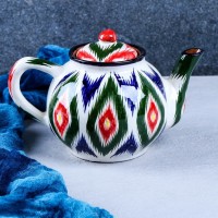 Чайник Риштанская керамика "Атлас", 0,8 л, разноцветный: 
