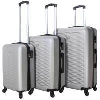VERTICAL STUDIO quotVstervikquot Suitcase Set of  quot quot quot grey: Цвет: Brand VERTICAL STUDIO Set consisting of three trolley cases Outer material plastic ABS big Trolley External dimensions HWD  cm   cm   cm inches      Net Weight  Volume kg  L middle Trolley External dimensions HWD  cm   cm   cm inches      Net Weight  Volume kg  L smaller Trolley External dimensions HWD  cm   cm   cm inches      Net Weight  Volume kg  L Lining Material  polyester Brand logo as metal emblem on the front Matryoshka design can be stowed inside each other to save space smallest Suitcase conforms to hand luggage size regulations a telescopic handle with several possible height settings four smoothrunning wheels for easy transport a large main compartment with an allround way zip three digit suitcase lock  possible combinations Divider with integrated zip mesh pocket for subdivision converging straps with click closure Fully lined interior Zippered lining on each side of the case two carrying handles with suspension four spacers on one Llong side Structured outer material with a matte finish NEW with box ampamp original packaging
https://www.sportspar.com/vertical-studio-vaestervik-suitcase-set-of-3-20-24-28-grey