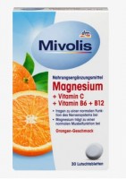 Магний + Витамин С + Витамин В6 + В12, пастилки, 30 шт., 45 г: https://www.dm.de/mivolis-magnesium-vitamin-c-vitamin-b6-b12-lutschtabletten-30-st-p4058172309335.html