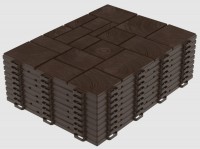 Плитка садовая 40*30*1,5см 9шт Брус шоколад АП 330: Цвет: Плитка садовая 40*30*1,5см 9шт Брус шоколад АП 330.

