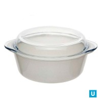 BORCAM кастрюля круглая 2100мл (251*220*80мм) с крышкой стеклянной покрытие NON-STICK п/у: 
