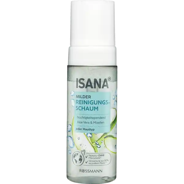 ISANA Milder Reinigungsschaum: Цвет: https://www.rossmann.de/de/pflege-und-duft-isana-milder-reinigungsschaum/p/4305615657172
Produktbeschreibung und details Der ISANA MILDER REINIGUNGSSCHAUM mit Aloe Vera und GurkenExtrakt reinigt grndlich und pflegt die Haut ohne sie auszutrocknen Durch die MizellenTechnologie werden Makeup und Schmutzpartikel wirksam eingeschlossen und sanft von der Haut abgetragen Die milde Textur wirkt feuchtigkeitsregulierend und bewahrt die natrliche Lipidbalance Ihrer Haut Jeder Hauttyp Diese Rezeptur ist zu   ohne Mikroplastik Hautvertrglichkeit dermatologisch besttigt und pHneutral Kontaktdaten Dirk Rossmann GmbH Isernhgener Strasse   Burgwedel wwwrossmannde UrsprungslandHerkunftsort Deutschland Testurteile Qualittssiegel ampamp Verbandszeichen Anwendung und Gebrauch Tglich morgens und abends eine etwa walnussgroe Menge Schaum auf die feuchte Haut von Gesicht Hals und Dekollet auftragen und sanft einmassieren Anschlieend mit lauwarmen Wasser absplen Gebrauch Aufbewahrung und Verwendung Aufbewahrungs und Verwendungsbedingungen Vor direkter Sonneneinstrahlung schtzen und bei Raumtemperatur lagern Inhaltsstoffe Aqua Sorbitol CaprylylCapryl Glucoside Betaine Sodium CocoSulfate CocoGlucoside Glyceryl Oleate Glycerin Aloe Barbadensis Leaf Juice Powder Cucumis Sativus Cucumber Fruit Extract Hydrogenated Vegetable Glycerides Citrate Citric Acid Sodium Benzoate Potassium Sorbate Tocopherol Parfum Limonene Bestandteil des Parfmls