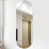 Зеркало настенное, наклейки интерьерные, зеркальные, декор на стену, панно 45 х 15 см: 