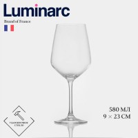 Бокал для вина Luminarc VAL SURLOIRE, 580 мл, стекло, прозрачный: Цвет: Артикул поставщика: L9547
Страна: Китай
В боксе: 24 шт
Состав: Стекло
Материалы: стекло
Фасовка: по 1 шт
Индивидуальная упаковка: Без упаковки
Габариты товара: 9 см x 9 см x 23 см
Сертификат: РСТ
Набор: Нет
Цвет: Прозрачный
Объём, мл: 580
Рисунок: Нет
Назначение: Для вина
Материал: Стекло
Можно мыть в посудомоечной машине: Да
Текстура: Гладкая
Особенности: Без особенностей
Серия: Luminarc VAL SURLOIRE
ТНВЭД: 7013289000
Фиксированная цена: Да

Бокал для вина — это элегантное и функциональное изделие из прочного стекла объёмом 580 мл. Он идеально подходит для подачи различных напитков и станет прекрасным дополнением к вашему праздничному столу. Бокал создаст уютную атмосферу во время романтического ужина и станет отличным подарком по любому поводу.
Преимущества товара:
*	Высокое качество и экологичность материалов.
*	Устойчивость к механическим воздействиям и перепадам температур.
*	Долговечность и сохранение первоначального вида после многократного использования.
*	Лёгкость в уходе и возможность мытья в посудомоечной машине.
Дополнительно
Можно мыть в посудомоечной машине в деликатном режиме.
1
