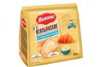 «Яшкино», мини-круассаны со сливочным кремом, 180 г: Цвет: Круассаны из воздушного теста со сливочным кремом! – На натуральной закваске. – Много крема. – Без красителей.
