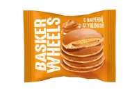 «Basker Wheels», панкейк с начинкой «варёная сгущёнка», 36 г: Цвет: Нежный бисквит с вареной сгущенкой. – На свежем отборном яйце. – В индивидуальной упаковке.
Описание товара
Энергетическая ценность на 100 г
Белки
7 г
Жиры
8.5 г
Углеводы
63 г
Калории
360 ккал
Характеристики
Торговая марка
Basker Wheels
Производитель
ООО'КДВ НОВОСИБИРСК'
Страна производства
Россия
Условия хранения
Хранить при температуре (18±3)°С и относительной влажности воздуха не более 75%. Не подвергать воздействию солнечных лучей.
Вес
36 г
Артикул
ВБ118
Стандарт
СТО 97098023-032-2013
Ветеринарный контроль
Нет
Упаковка
фасованный
Вид
оладушки
Вкус
варёная сгущёнка
Состав продукта
яйца куриные, сахар, мука пшеничная высшего сорта, сироп глюкозно-фруктозный, молоко цельное сгущенное с сахаром ( молоко цельное и обезжиренное, сахар, лактоза), влагоудерживающий агент глицерин, масло подсолнечное высокоолеиновое рафинированное дезодорированное, мальтодекстрин, сыворотка сухая деминерализованная, рисовая мука, эмульгатор эфиры полиглицерина и жирных кислот, загуститель крахмал кукурузный модифицированный, разрыхлитель гидрокарбонат и пирофосфат натрия, агент желирующий пектин, регулятор кислотности кальция фосфат, глюкоза , агент влагоудерживающий пропиленгликоль, консервант сорбиновая кислота, регулятор кислотности Е261, ароматизаторы, соль, красители (сахарный колер III, кармины, уголь растительный), патока крахмальная. Содержит сахара
Сертификаты
EAЭС N RU Д-RU.PA05.B.93967-25 для ООО'КДВ НОВОСИБИРСК', EAЭС N RU Д-RU.PA04.B.16140-24 для ООО'КДВ НОВОСИБИРСК'