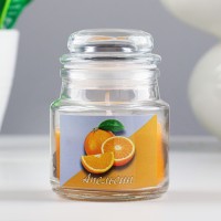 Свеча в банке ароматическая "Сочный апельсин" 6х8,5см: 
