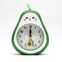 Часы - будильник настольные "Авокадо", дискретный ход, 11.5 х 15.5 см, АА: 