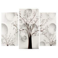 Модульная картина "Деревья" (2-25х50, 30х60 см) 60х80 см: 