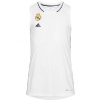 Real Madrid CF adidas Performance Men Basketball Home Jersey HM3856: Цвет: Brand: adidas officially licensed product Material: 100% polyester (recycled) Back insert: 100% polyester (recycled) Brand logo on the right chest club logo on the right chest AeroReady – particularly fast moisture absorption for a pleasantly dry and cool feeling classic adidas stripes on the sides elastic crew neck without sleeves Side slits for optimal freedom of movement breathable mesh material pleasant wearing comfort NEW, with label &amp; original packaging
https://www.sportspar.com/real-madrid-cf-adidas-performance-men-basketball-home-jersey-hm3856