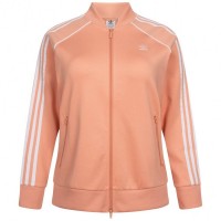 adidas Originals Primeblue SST Plus Size Women Track Jacket H25346: Цвет: Brand: adidas Material: 50% cotton, 43% polyester (recycled), 7% elastane Brand logo embroidered on the left chest with the iconic three stripes on the shoulders and down the sleeves Primeblue - high-performance material that e.g. Partly made of Parley Ocean Plastic® Parley Ocean Plastic® - Recycled polyester from plastic waste from beaches and coastal areas plus sizefit elastic ribbed bomber collar continuous 2-way zip with logo zip long raglan sleeves two side pockets with zipper elasticated ribbed cuffs and hem elastic material smooth skin feeling internal loop for hanging at the neck pleasant wearing comfort NEW, with tags &amp; original packaging
https://www.sportspar.com/adidas-originals-primeblue-sst-plus-size-women-track-jacket-h25346