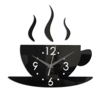 Часы-наклейка, серия: DIY, "Аромат кофе", 28 х 28 см, 1 АА, черные: 