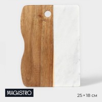 Доска для подачи Magistro Forest dream, 25?18 см, акация, мрамор: 