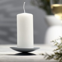 Подсвечник "Лотос" металл на 1 свечу "Лотос", 7,5х2 см, серый: 