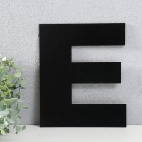 Панно буква "E" 16,5х20 см, чёрная: 
