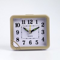 Часы - будильник настольные "Классика" с подсветкой, дискретный ход, 8.5 х 7.5 см, АА: 