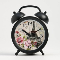 Часы - будильник настольные "Париж", дискретный ход, 8 х 12.5 см, АА: 