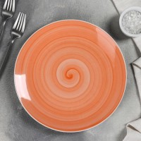 Тарелка фарфоровая Infinity, d=24 см, цвет оранжевый: Цвет: Посуда Добрушского завода представлена стильной и практичной столовой посудой, которая изготовлена из качественного фарфора с износостойким глянцевым покрытием. Изделия имеют современный лаконичный дизайн. Посуда вписывается в любую сервировку и интерьер. Предметы отлично сочетаются друг с другом, что позволяет создавать оригинальные сервировочные композиции.Можно разогревать в микроволновой печи и мыть в посудомоечной машине.
