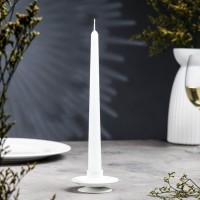 Подсвечник "Лотос 2Н" металл на 1 свечу, 7,5х2,5 см, белый: 