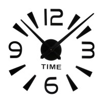 Часы-наклейка, серия: DIY, "Кавалье", плавный ход, d-120 см, 1 АА, черные: 