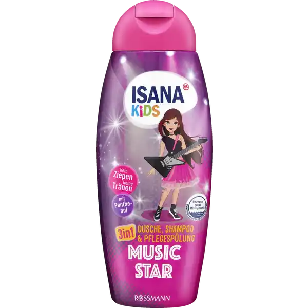 ISANA KiDS in Dusche Shampoo amp Pflegesplung Foto Star: Цвет: https://www.rossmann.de/de/baby-und-spielzeug-isana-kids-3in1-dusche-shampoo-und-pflegespuelung-foto-star/p/4305615681214
Produktbeschreibung und details Das ISANA KIDS IN kann als Shampoo Dusche und Pflegesplung verwendet werden und duftet fruchtig Es reinigt und pflegt Haut und Haare mit milden pflanzlich basierten Inhaltsstoffen besonders sanft Hautberuhigendes Panthenol bewahrt die Feuchtigkeit und pflegt zusammen mit einem Wirkstoff aus Mandell die Kinderhaut streichelzart Die Kombination ausgesuchter Wirkstoffe strkt die Haare bis in die Spitzen ohne sie dabei zu beschweren und sorgt fr eine gute Kmmbarkeit ohne zu ziepen Hautvertrglichkeit dermatologisch besttigt pHhautneutral geeignet fr die tgliche Anwendung vegan diese Rezeptur ist zu   ohne Mikroplastik Kontaktdaten Dirk Rossmann GmbH Isernhgener Strasse   Burgwedel wwwrossmannde UrsprungslandHerkunftsort Hergestellt in Deutschland Testurteile Qualittssiegel ampamp Verbandszeichen Gebrauch Aufbewahrung und Verwendung Aufbewahrungs und Verwendungsbedingungen Vor direkter Sonneneinstrahlung schtzen und bei Raumtemperatur lagern Inhaltsstoffe Aqua Sodium CocoSulfate Cocamidopropyl Betaine Panthenol Hydroxypropyl Guar Hydroxypropyltrimonium Chloride Sweet Almond Oil Polyglyceryl Esters Sodium Chloride Sodium Sulfate Citric Acid Phenoxyethanol Sodium Benzoate Denatonium Benzoate  Parfum CI   Bitterstoff