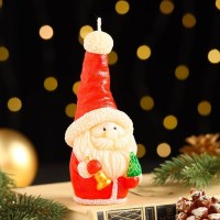 Свеча декоративная "Сказочный Санта", 5,7х5,8х13,2 см, красный: 