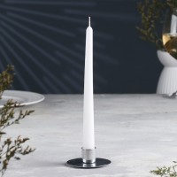 Подсвечник "Круг" металл на одну свечу, 7х3 см, хром: 