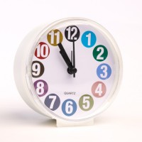 Часы - будильник настольные "Абруд", дискретный ход, циферблат 10.5 см, 10.5 х 11 см, АА: 