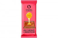 «OZera», молочный шоколад Milk & Mango filling с желейной начинкой из манго, 24г (упаковка 30шт.): 
