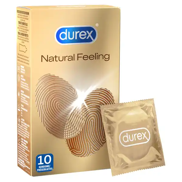 Durex Natural Feeling Kondome: Цвет: Produktbeschreibung und details Die Durex Natural Feeling Kondome werden aus Polyisopren hergestellt und sind somit speziell fr Personen geeignet die allergisch gegen Latex und Latexproteine sind Durch das Real Feel Material fhlt es sich an als wrde man kein Kondom tragen  fr ein natrliches Haut an Haut Gefhl Durch ihre anatomische Passform haben sie zudem einen besonders komfortablen Sitz Dank unseres Herstellungsverfahrens riechen die Kondome auerdem angenehm Kennst du deine nominale BreiteDamit ihr auch immer gut geschtzt seid ist es wichtig die richtige Kondomgre zu verwenden Ein zu groes Kondom kann abrutschen ein zu kleines Kondom kann platzen Denn jeder Mensch ist anders aber ein Kondom sollte fr alle stets bequem und vor allem sicher seinDie Durex Natural Feeling Kondome haben eine nominale Breite von  mm eine glatte anatomische Form mit Reservoir sind transparent und mit Silikongleitgel befeuchtet Sofort startklar Wir sorgen dafr dass jedes Kondom in jeder einzelnen Folie immer gleich herum liegt Dabei dient das Durex Logo auf der Folie als Orientierung Damit du also das Kondom immer direkt richtig herum aus der Folie nimmst halte die Folie beim ffnen mit dem Durex Logo nach unten und entnimm das Kondom Durex  DIE KONDOMMARKE NR Wir stehen fr echten sich gut anfhlenden und befriedigenden Sex  berall und zu jeder Zeit Deshalb vertrauen uns Millionen Konsumenten weltweit jeden Tag seit ber  Jahren Also wie auch immer du heute noch Sex haben willst denke an den richtigen Schutz  latexfreie Kondome aus Polyisopren fr ein natrliches HautanHaut Gefhl glatte anatomische Passform mit Reservoir nominale Breite  mm transparent und befeuchtet mit Silikongleitgel dermatologisch getestet und   elektronisch geprft Kontaktdaten Reckitt Benckiser Deutschland GmbH Darwinstr   Heidelberg Anwendung und Gebrauch Bitte die Anwendungshinweise auf der Packung vor der Verwendung sorgfltig durchlesen Damit du das Kondom immer gleich richtig herum aus der Folie nimmst halte die Folie beim ffnen mit dem Durex Logo nach unten Alle Durex Kondome knnen zusammen mit Durex Gleitgelen verwendet werden  das Gel wird einfach auen auf das bereits angelegte Kondom aufgetragen Gebrauch Aufbewahrung und Verwendung Aufbewahrungs und Verwendungsbedingungen Khl und trocken lagern vor direkter Sonneneinstrahlung schtzen Inhaltsstoffe Polyisopren Warnhinweise und wichtige Hinweise Warnhinweise Bitte beachte die Informationen auf der Innenseite dieser Packung insbesondere wenn du Kondome fr Anal oder Oralsex benutzt Denke daran dass keine Verhtungsmethode zu   vor Schwangerschaft HIV oder sexuell bertragbaren Krankheiten schtzt Auerhalb der Reichweite von Kindern aufbewahren
https://www.rossmann.de/de/gesundheit-durex-natural-feeling-kondome/p/4002448154808