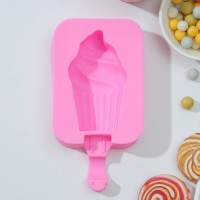 Форма для мороженого Доляна «Капкейк», 14?7,5?2,5 см, цвет розовый: 