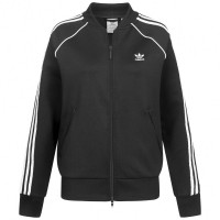 adidas Originals Primeblue SST Women Jacket GD2374: Цвет: https://www.sportspar.com/adidas-originals-primeblue-sst-women-jacket-gd2374
Brand: adidas Material: 50% cotton, 43% polyester (recycled), 7% elastane Brand logo embroidered on the left chest classic adidas stripes down the shoulders and sleeves Primeblue - high-performance material that e.g. Partly made of Parley Ocean Plastic® Parley Ocean Plastic® - functional polyester yarn made from recycled plastic waste collected from remote islands, beaches and coastal regions, replacing the unrecycled plastic component elastic, ribbed stand-up collar continuous two-way zipper two side pockets with hidden zips wide, ribbed hem and cuffs straight hem fit: Regular Fit pleasant wearing comfort NEW, with tags &amp; original packaging