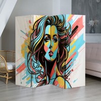 Ширма "Pop Art. Девушка, стрит арт", 200х160 см: 
