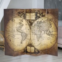 Ширма "Старинная карта мира", 250 х 160 см: 