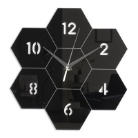 Часы-наклейка "Соты", 27 х 26 см, 1 АА, черные: 
