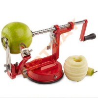 Яблокочистка Apple-Peeler: Размер Д/Ш/В (см): 25*10*14; Вес (гр) ~: 590
Яблокочистка Apple-Peeler
Это автомат для чистки яблок!
Яблокочистка Apple Peeler Corer Slicer
Вы получите не просто ровные кусочки яблок, а роскошные спиральки одинаковой толщины. Даже если ваш ребенок раньше не кушал фрукты, то теперь точно заинтересуется оригинальной формой яблока. Главное — Apple Peeler Corer Slicer не обязательно сразу режет яблоки после чистки. Вы можете использовать любую необходимую функцию.
Главные достоинства Apple Peeler Corer Slicer
Отличается простотой в эксплуатации и уходе;
Обладает специальной фиксирующей подставкой, которая не позволит устройству скользить по столу;
Можно использовать не только для приготовления яблок, но и очистить груши, киви, картофель, вареную свеклу;
Обладает компактными размерами и не требует от вас никаких усилий;
Обеспечит вашему праздничному столу оригинальный внешний вид;
Вы будете с удовольствием замораживать фрукты на зиму, сушить их, ведь работа с яблокочисткой отличается простотой;
Имеет бесшумный механизм;
Избавит вас от коварных порезов или сломанных ногтей.
Как использовать Apple Peeler Corer Slicer?
Промойте фрукт и насадите его на специальный штырь на ручке. Покрутите ручку. Остановитесь тогда, когда будет снять вся ненужная кожура. Хотите нарезать яблоко? Вращайте ручку дальше. Сначала яблоко аккуратно лишится сердцевины, а затем превратится в аккуратные спиральки с одинаковой толщиной. Если вам необходима только одна функция, например, чистка кожуры, то просто уберите в сторону 1 нож.
Комплектация
Apple Peeler Corer Slicer;
Упаковка;
Руководство по эксплуатации на русском языке.
Технические характеристики
Материал корпуса: надежный алюминий;
Материал подставки: пластик;
Материал ножей: высококачественная нержавеющая сталь;
Вес: 500 грамм;
Вес в упаковке: 600 грамм;
Цвет: серебристый и красный;
Размеры упаковки: 25,5 х 13,5 х 11,5 см.
Размер Д/Ш/В (см)	25*10*14
Вес (гр) ~
590