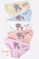 Трусы для девочки 5шт. Donella: Цвет: https://happywear.ru/girls/girl-nignee-belio/girl-underwear-for-girls/6681110
Производитель: Donella
Бренд: Donella
Страна: Турция
Состав: 95% хлопок, 5% эластан
Цвет: микс

Замечательные детские трусики для девочек представлены в комплекте, 5 штук и украшены забавным принтом Коалы. Классические трусы слипы нежной расцветки выполнены из хлопкового трикотажа высокого турецкого качества.
Натуральный хлопок приятен к телу и позволяет коже дышать. Добавление эластана в состав обеспечивает комфортное облегание и высокую прочность ткани. Мягкие резинки в проймах и поясе не отвлекают внимание ребенка. Трикотажное белье практически незаметно под детской одеждой, сохраняет прекрасный внешний вид после многократных стирок.
Все швы ровные и аккуратные, предусмотрена хлопковая ластовица. Детские трусики не стесняют движений, обеспечивая комфорт в течение всего дня. Девочкам будет удобно дома, в садике, в школе и где бы они не находились.
Хлопковый комплект детских трусов станет отличным подарком ребенку: дочке, племяннице или внучке. Милый рисунок будет оценен по достоинству и понравится каждой обладательнице.
Если Вы ищете нижнее белье для детей, возможно, набор трусиков для девочек, 5 шт. Вам подойдет.
Размер 2-3: A - 20 см; B - 21 см; C - 16 см; D - 5 см.
Размер 4-5: A - 22 см; B - 23 см; C - 17 см; D - 6 см.
Размер 6-7: A - 24 см; B - 24 см; C - 17.5 см; D - 6 см.
Размер 8-9: A - 25 см; B - 26 см; C - 17.5 см; D - 6.5 см.
*замеры выборочные, могут незначительно отличаться.