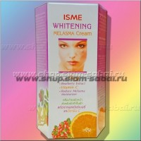 Отбеливающий крем для лица против мелазмы Isme: Производитель: ISME Модель: Isme Whitening Melasma Cream Наличие: Есть в наличии Вес брутто: 50.00 г

Отбеливающий крем для лица против мелазмы Isme Isme Whitening Melasma Cream 10 gramm Крем для лица против мелазмы с отбеливающим пигментные пятна эффектом, содержащий в составе экстракт толокнянки и витамин С от тайского производителя бренда Isme Cosmetic, выпускающего серию косметики на основе лекарственных растений для внутреннего рынка. Отбеливающий крем для лица против мелазмы – или по-другому, гиперпигментации, уменьшает выработку пигмента меланина. Поэтому отбеливающий крем Isme Melasma эффективно устраняет  темные участки на коже лица – пигментные пятна (возрастные или возникающие нередко при беременности), веснушки, осветляет темные участки кожи около носогубной складки. Объём крема 10 грамм, произведено в Таиланде.  Рекомендуется наносить отбеливающий крем на чистую кожу лица дважды в день, вместо обычного увлажняющего крема.