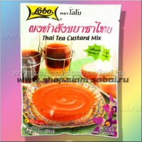 Тайский заварной крем с кокосовым чаем для бисквитов, пирожных или тортов Lobo: Цвет: https://shop.siam-sabai.ru/index.php?route=product/product&path=44_102&product_id=1507
Производитель: LOBO Модель: Thai Tea Custard Mix Lobo Наличие: Есть в наличии Вес брутто: 140.00 г

Тайский заварной крем с кокосовым чаем для бисквитов, пирожных или тортов Lobo Thai Tea Custard Mix Lobo Заварной крем с кокосовым молоком и со вкусом тайского черного молочного чая для домашних булочек, рулетов, тортиков, мороженого или пирожных, который чрезвычайно легко готовится – крем просто заваривается кипящей водой. У такого тайского крема – десерта на основе черного молочного чая интересный необычный приятный карамельный вкус с нотками кокоса. Рецепт приготовления тайского заварного крема с молочным черным чаем Lobo: Содержимое пакета высыпать в миску и залить 120 мл кипящей воды Хорошо взбить смесь до однородной массы Заварной крем с тайским черным молочным чаем используют в качестве наполнителя и украшения для тортиков или пирожных, или же просто можно намазывать на булочку. Упаковка заварного крема 120 грамм, произведено в Таиланде (Lobo). Состав тайского заварного крема с черным чаем Lobo : сахар, немолочные сливки, сухое кокосовое молоко, кукурузный крахмал, экстракт тайского черного чая, соль.  