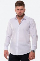 Мужская приталенная рубашка с длинным рукавом Happy Fox: Цвет: белый
Мужская рубашка – это универсальный элемент гардероба, идеальное дополнение к любому образу. Белая сорочка выполнена из хлопковой ткани поплин, тонкого и легкого полотна. Модель приталенного кроя, создаёт собранный классический образ. Крой выверен до мелочей — идеальная длина позволяет носить рубашку в заправленном виде и на выпуск, линия плеч идеально сядет, не сковывая движения.
Сорочка для мужчин создает максимальную свободу движений благодаря нежной и прочной ткани. Модель из хлопка не просвечивает, благодаря добавлению лайкры ткань отлично держит форму.  
Базовая рубашка позволяет создать стильный, но строгий офисный образ. Длинные рукава на манжетах с универсальной застежкой на пуговицы добавляют элегантности. Классическая сорочка отлично подходит для офиса, деловых встреч, торжеств и вечеринок.
Однотонная рубашка – это классика жанра, которая никогда не выйдет из моды. 
Модель Артем, его рост 172 см, параметры 113-82-100 см. На нем рубашка 52 размера.