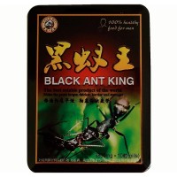 Black ant King препарат для повышения потенции: Состав:  экстракт диких черных муравьёв, снежный лотос, кордицепс китайский, волчья ягода и др. целебные китайские экстракты и животные компоненты. Способ применения : примите 1 таблетку за 15-20 минут до интима. Для профилактики мужских заболеваний и поднятия жизненного тонуса принимайте 1 таблетку перед сном 1 раз в три дня. Не превышайте дозу — не более 1 табл. в 24 часа, не совмещайте с другими препаратами для повышения потенции. Противопоказания : женщинам и несовершеннолетним, при индивидуальной непереносимости. Упаковка: 10 таблеток. Бад, не является лекарством, перед употреблением рекомендуется консультация со специалистом.