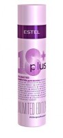 18 PLUS ESTEL Шампунь для волос, 250 мл: 18+ свойств. Для многофункционального ежедневного ухода за волосами. В сочетании с бальзамом обеспечивает эффект салонной процедуры.

Деликатное очищение + увлажнение + укрепление + relax-эффект + push up-эффект + защита от ломкости + гладкость + шелковистость + мягкость + антистатик-эффект + дополнительная сила волос + ph-баланс кожи головы + против спутывания + УФ-защита + дисциплина локонов + блеск + упругость + защита цвета + детокс-эффект