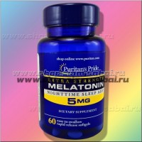 Мелатонин для здорового глубокого сна 60 таблеток 5 мг: Цвет: https://shop.siam-sabai.ru/index.php?route=product/product&path=41_130&product_id=1909
Модель: Melatonin 5 mg Puritans Pride 60 tabl Наличие: Есть в наличии Вес брутто: 50.00 г

Мелатонин – витамин для здорового глубокого сна Melatonin 5 mg Puritans Pride 60 tabl Мелатонин 60 таблеток в дозировке 5 мг быстрого высвобождения для здорового глубокого сна. Мелатонин – это образно говоря, витамин для сна или гормон ночи, который вырабатывается гипофизом у человека. Мелатонин поможет быстро заснуть и дольше спать. Мелатонин деликатно регулирует фазы сна и глубокого отдыха и управляет нашими биологическими часами, помогает адаптироваться при смене часовых поясов, расслабится после долгого дня. С возрастом способность организма человека к синтезу мелатонина падает, поэтому у людей старшего возраста нередки нарушения сна и бессоница. Мелатонин — это «гормон сна», но никак НЕ снотворный препарат. Мелатонин принимают: при сбое биологических часов при частых ночных пробуждениях при плохом качестве сна или длительном засыпании Мелатонин используют при резкой смене часовых поясов для синхронизации биологического ритма. Также мелатонин назначают людям старшей возрастной группы, приём «гормона ночи и сна» в зрелом возрасте помогает улучшить качества сна и предотвратить развитие различных заболеваний В упаковке 60 таблеток в мягкой желатиновой оболочке, по 5 мг мелатонина в каждой. Произведено в США, это американский препарат. Способ применения мелатонина: Принимать по 1 таблетке перед сном Не рекомендуется принимать мелатонин в другое время дня, так как после приема будет чувствоваться сонливость и желание заснуть  