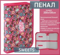 Пенал 1 секционный SWEETS, 130х200 мм, с тканевым покрытием: Размер Д/Ш/В (см): 19*11*3; Вес (гр) ~: 56
Пенал 1 секционный SWEETS, 130х200 мм, с тканевым покрытием
Односекционный пенал размера 130х200 мм Schoolformat — удобный и практичный школьный аксессуар, который позволяет поддерживать идеальный порядок в сумке или рюкзаке и на рабочем столе. Надежная молния оснащена брендированным бегунком. Пенал имеет тканевое покрытие, оснащен молнией, легко открывается и закрывается, защищает содержимое от повреждений и потери презентабельного вида. Его легко постоянно носить с собой, чтобы к необходимым принадлежностям всегда был быстрый доступ.
Размер Д/Ш/В (см)	19*11*3
Вес (гр) ~
56