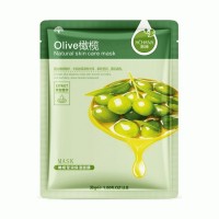 Питательная и увлажняющая тканевая маска для лица Hchana Olive: Hchana Olive – это тканевая маска для лица с экстрактом оливы. Экстракт оливы глубоко питает и увлажняет сухую кожу, помогает сохранить физиологический уровень влажности кожи, предотвращая ее обезвоживание. Способствует улучшению цвета лица. Маска с экстрактом оливы способствует глубокому увлажнению кожи, витамин Е и полифенол укрепляет кожу лица, восстанавливает защитный барьер кожи. Тканевая основа, пропитанная высококонцентрированной эссенцией, мгновенно питает, оздоравливает и наполняет жизненной энергией уставшую кожу. Растительные компоненты средства интенсивно увлажняют и тонизируют, способствуют устранению воспалений и отечностей. Состав:  Water, Glycerin, Butylene Glycol, Sodium Hyaluronate, Hydrolyzed Collagen, Xanthan Gum, Carbomer, Tocopheryl Acetate, Disodium EDTA, Panthenol, Trehalose, Betaine, Salicylic A- cid, Houttuynia Cordata Extract, Centella Asiatica Extract, Portulaca Oleracea Extract, Gly- cine Soja (Soybean) Seed Extract, Pisum Sativum (Pea) Extract, Salvia Officinalis (Sage) Leat Extract, Lavandula Angustifolia (Lavender) Flower Extract, Rosmarinus Officinalis (Rosemary) Extract, Chamomilla Recutita (Matricaria) Flower Extract, Cymbopogon Schoenanthus Extract, Aloe Barbadensis Leaf Juice, Beta-Glucan, Methylparaben, Allantoin, Triethanolamine, Po- lysorbate 80, Adenosine, Fragrance. Способ примнения:  На очищенную, подготовленную кожу, маска наносится таким образом, чтобы ткань прилегала к коже плотно, без пузырьков воздуха. Время выдержки маски — 15-20 минут, после чего тонкий глицериновый слой маски можно смыть водой (по желанию), а затем нанести любое другое ухаживающее средство. Объём:  30 гр.