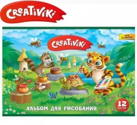 Альбом для рисования А4- 12 листов, офсет на скрепке,CREATIVIKI: Вес (гр) ~: 80
Альбом для рисования А4- 12 листов, офсет на скрепке,CREATIVIKI
Плотная бумага 100 г/м2 внутреннего блока долго прослужит ребенку и не даст краскам проступить с обратной стороны листа. Обложка альбомов различается, в зависимости от толщины. Для альбомов на 8, 12 и 20 листов - это офсетная бумага, а для 40-листных - картон hit-coat 170 г/м2.
Вес (гр) ~	80